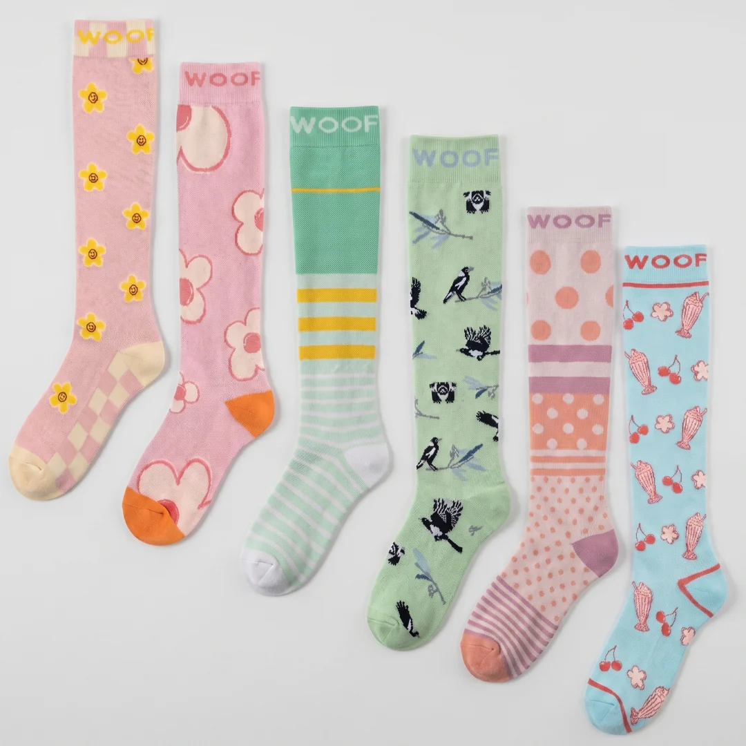 Pattern Party Bamboo Compression Socks 6 Pack