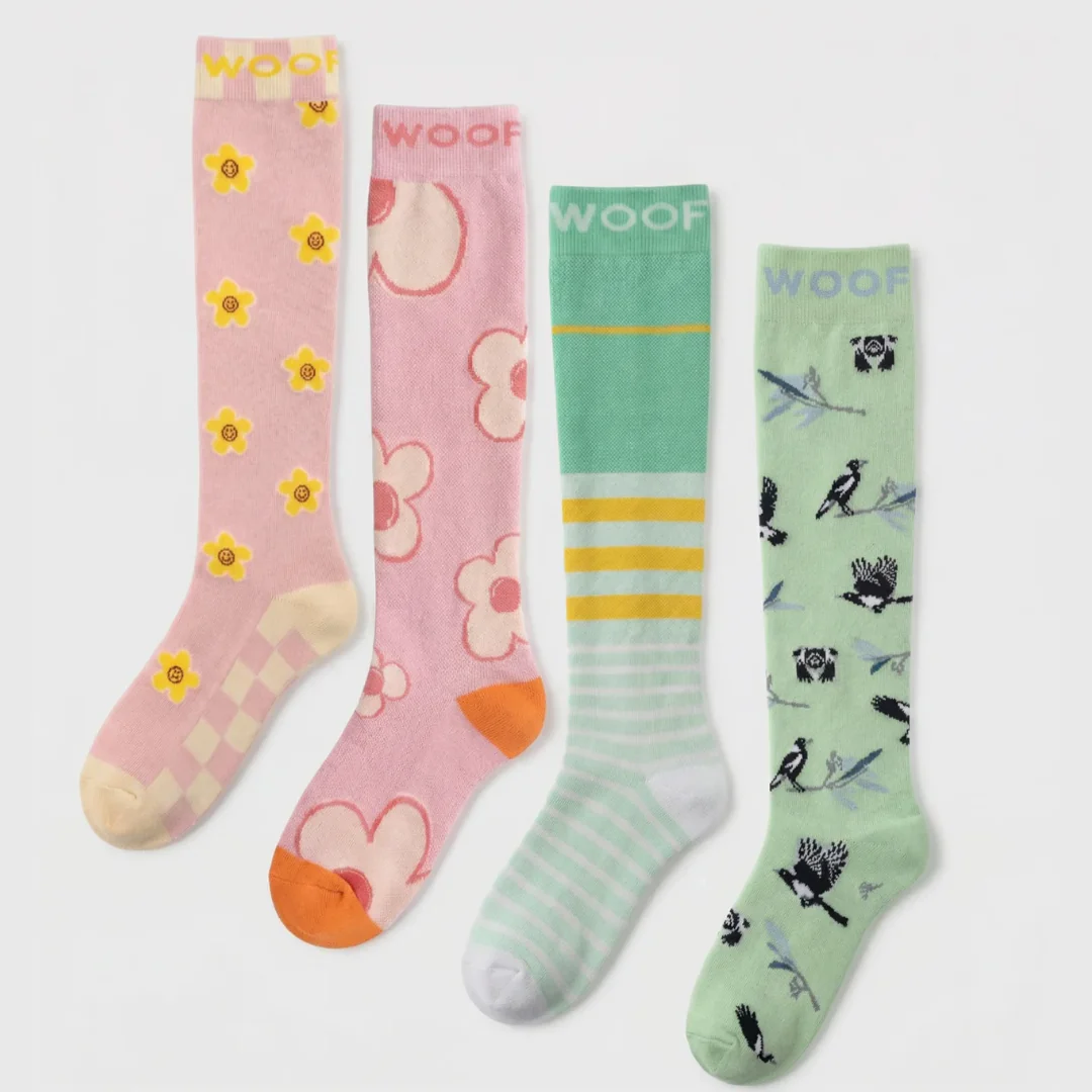 Pattern Party Bamboo Compression Socks 4 Pack