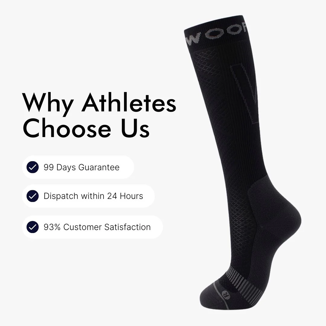 Black Performance Compression Socks - Image 4