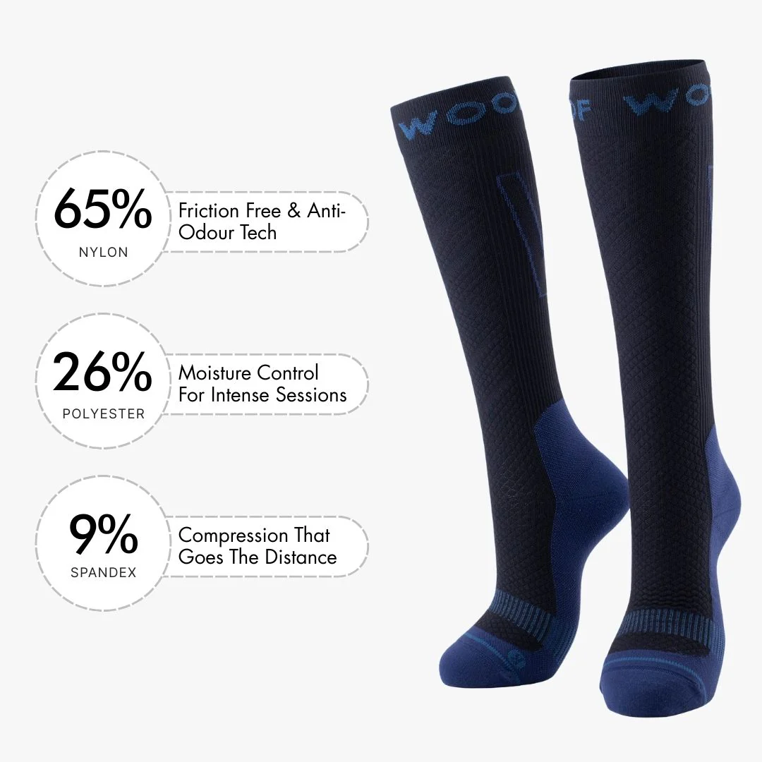 Black & Navy Performance Compression Socks - Image 3