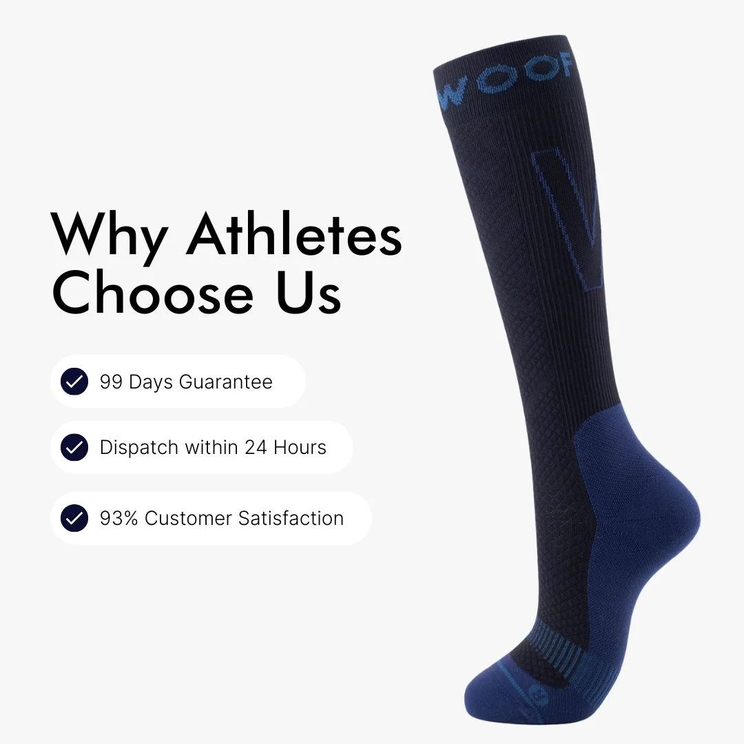 Black & Navy Performance Compression Socks - Image 4