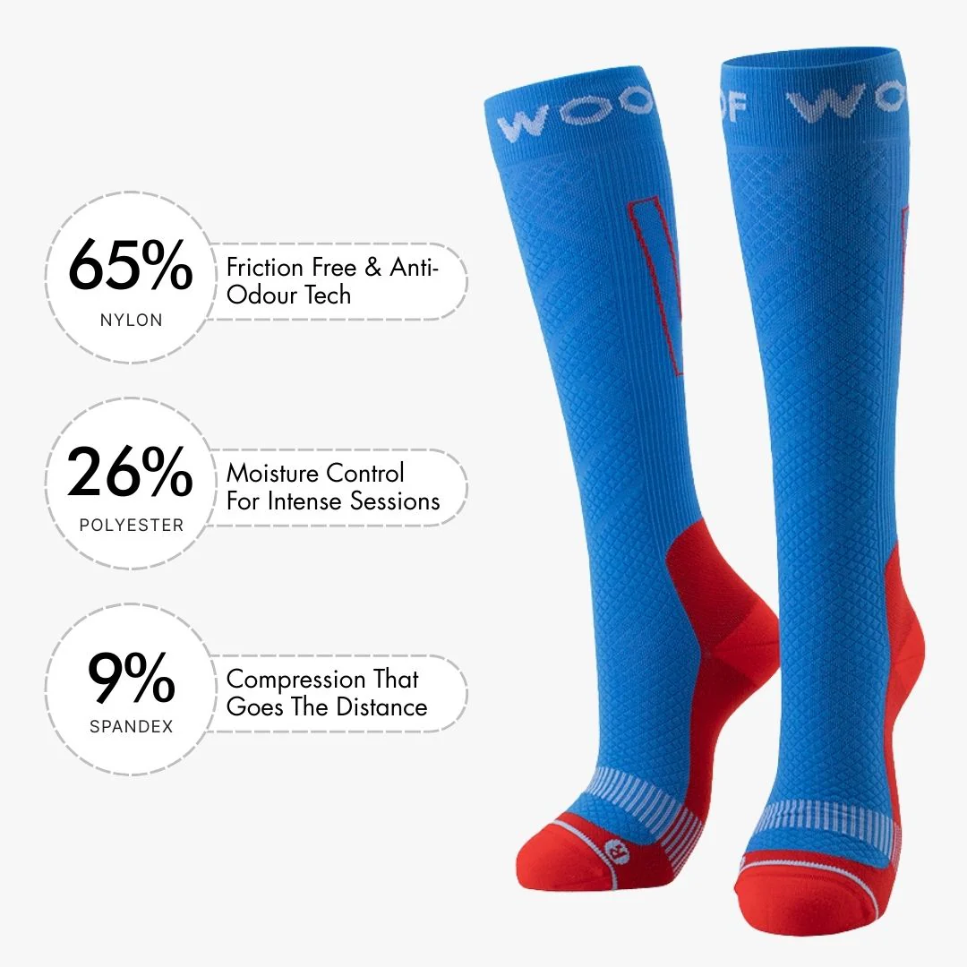 Blue & Red Performance Compression Socks - Image 3