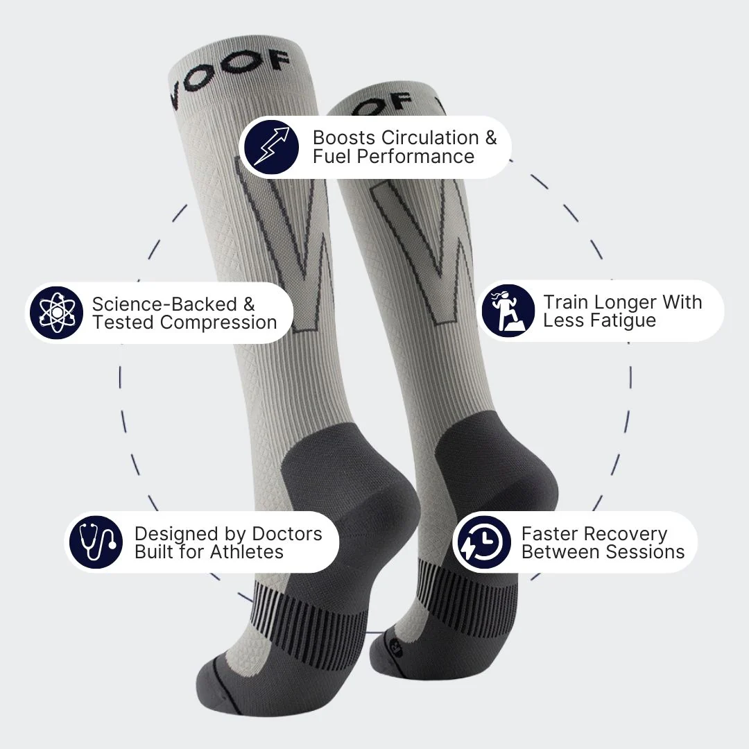 Grey Performance Compression Socks - Image 2
