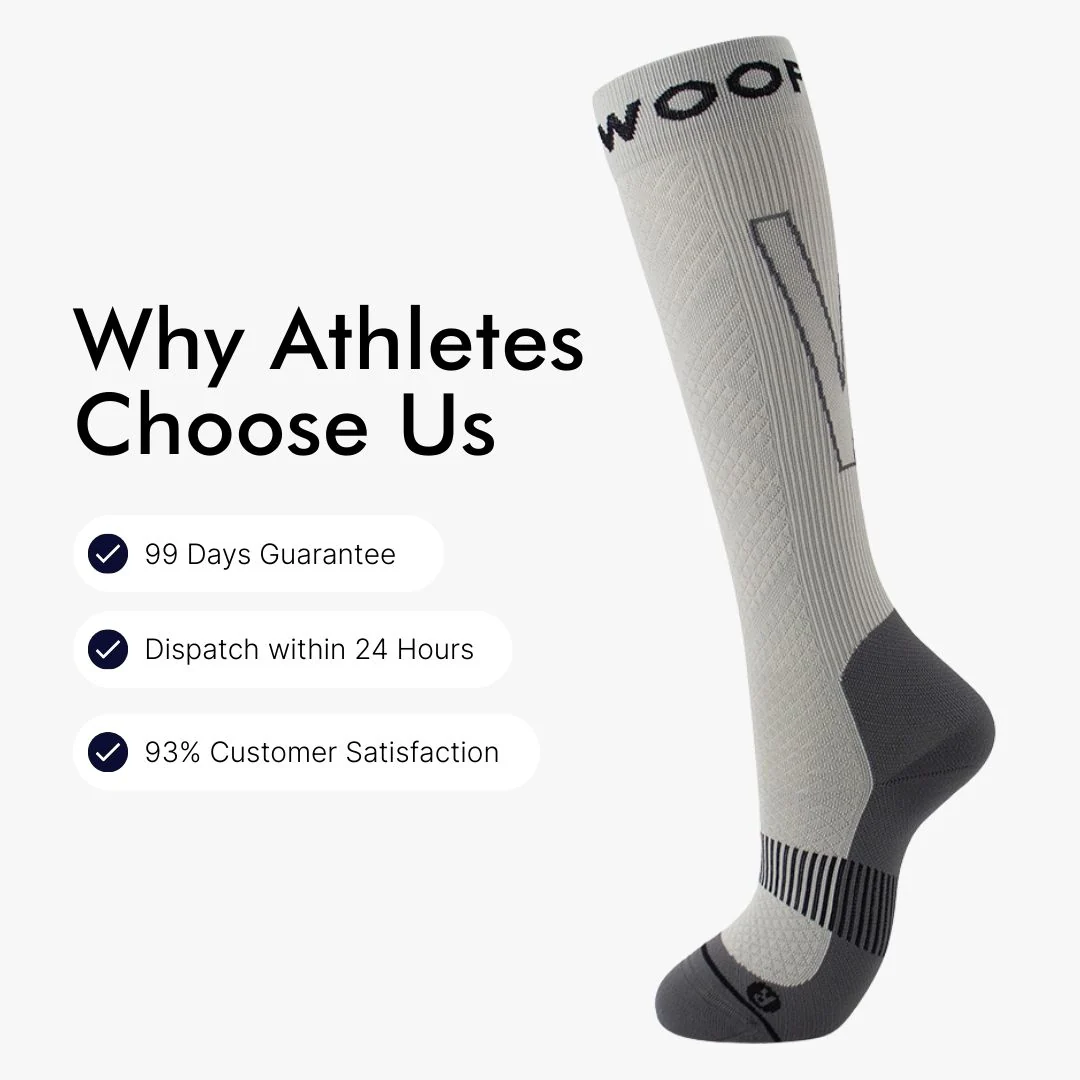 Grey Performance Compression Socks - Image 4