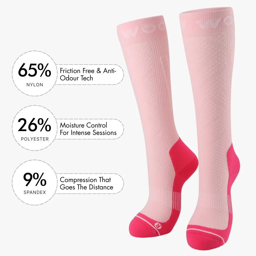Pink Performance Compression Socks - Image 3