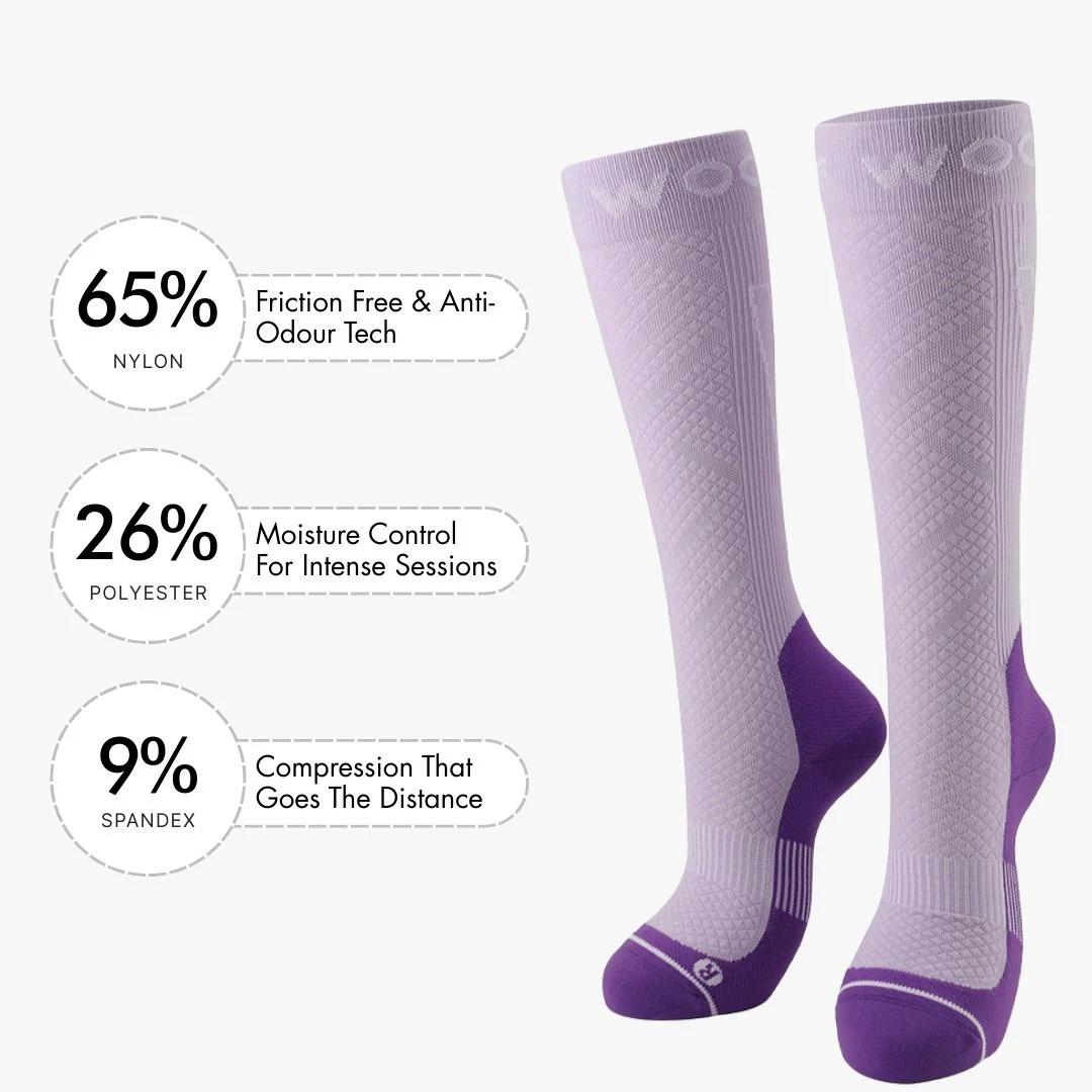 Purple Performance Compression Socks - Image 3