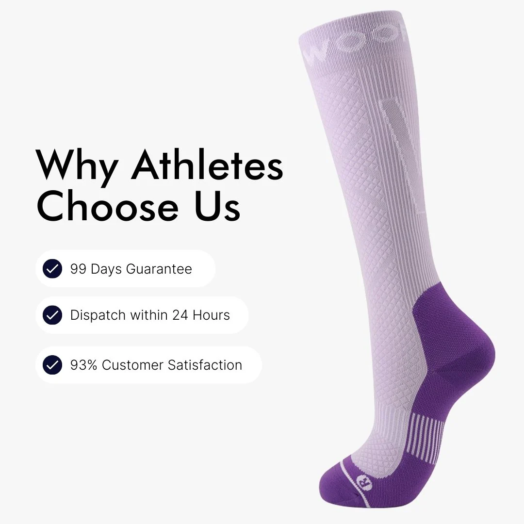Purple Performance Compression Socks - Image 4