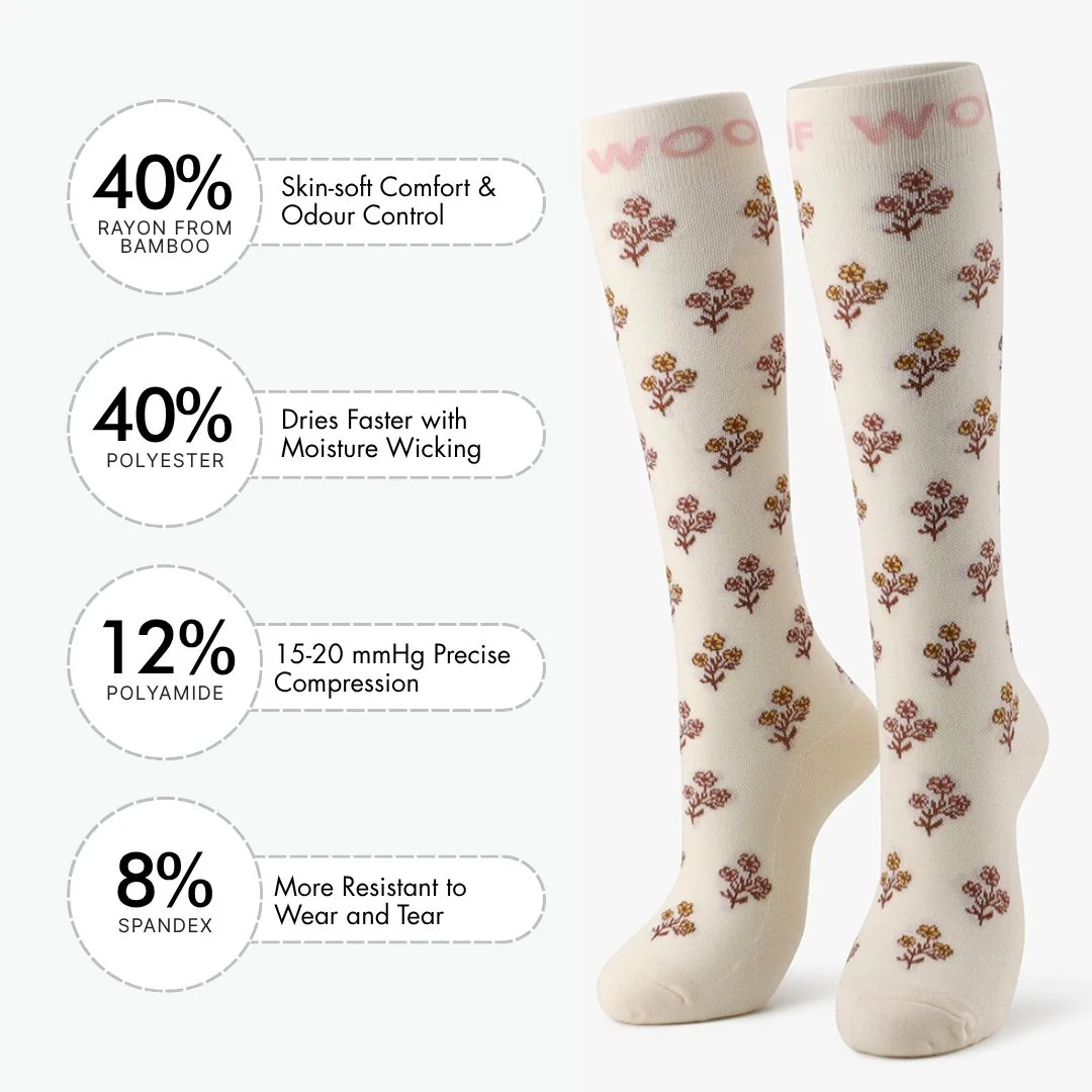 Pick a Posy Bamboo Compression Socks - Image 3