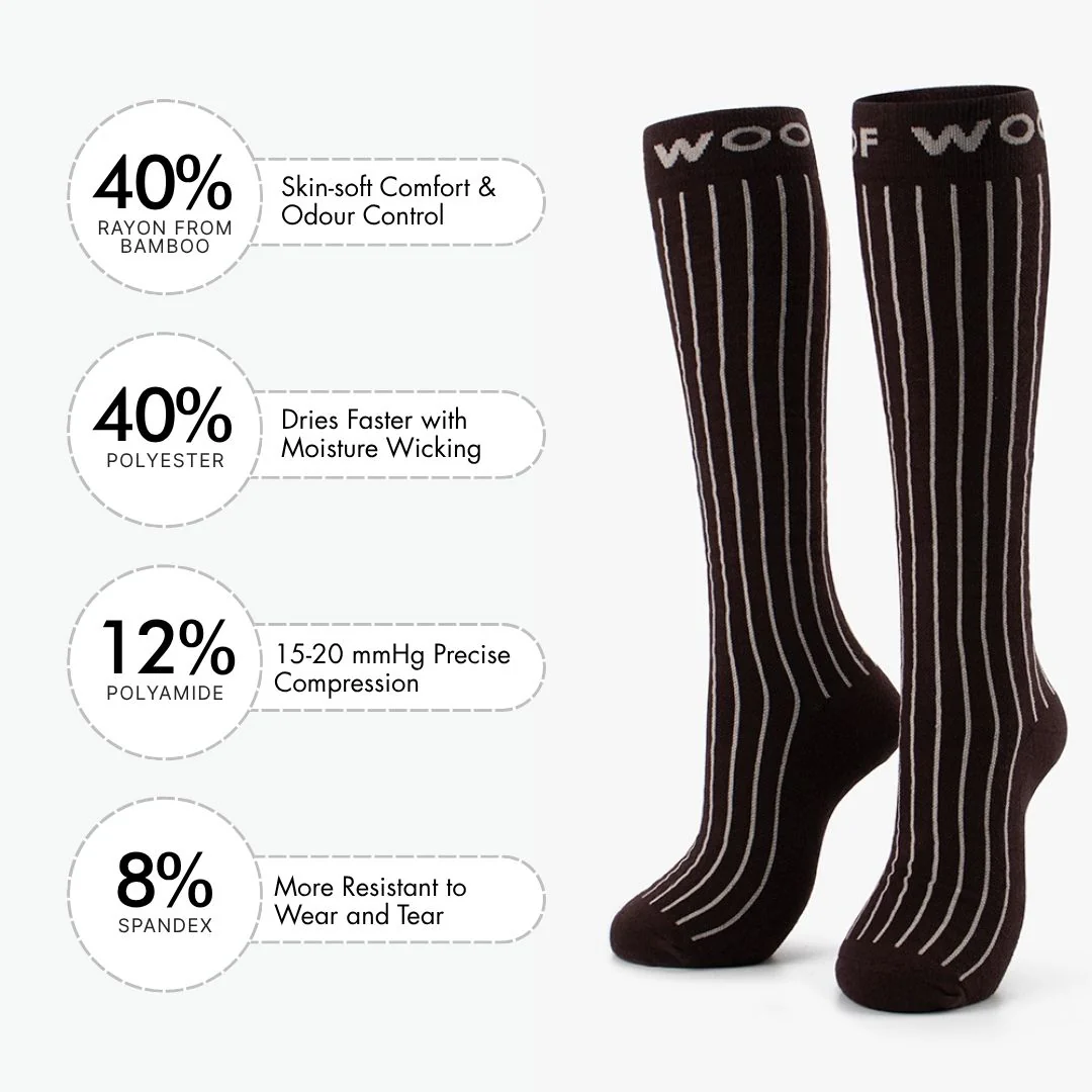 Pinstripe Bamboo Compression Socks - Image 3