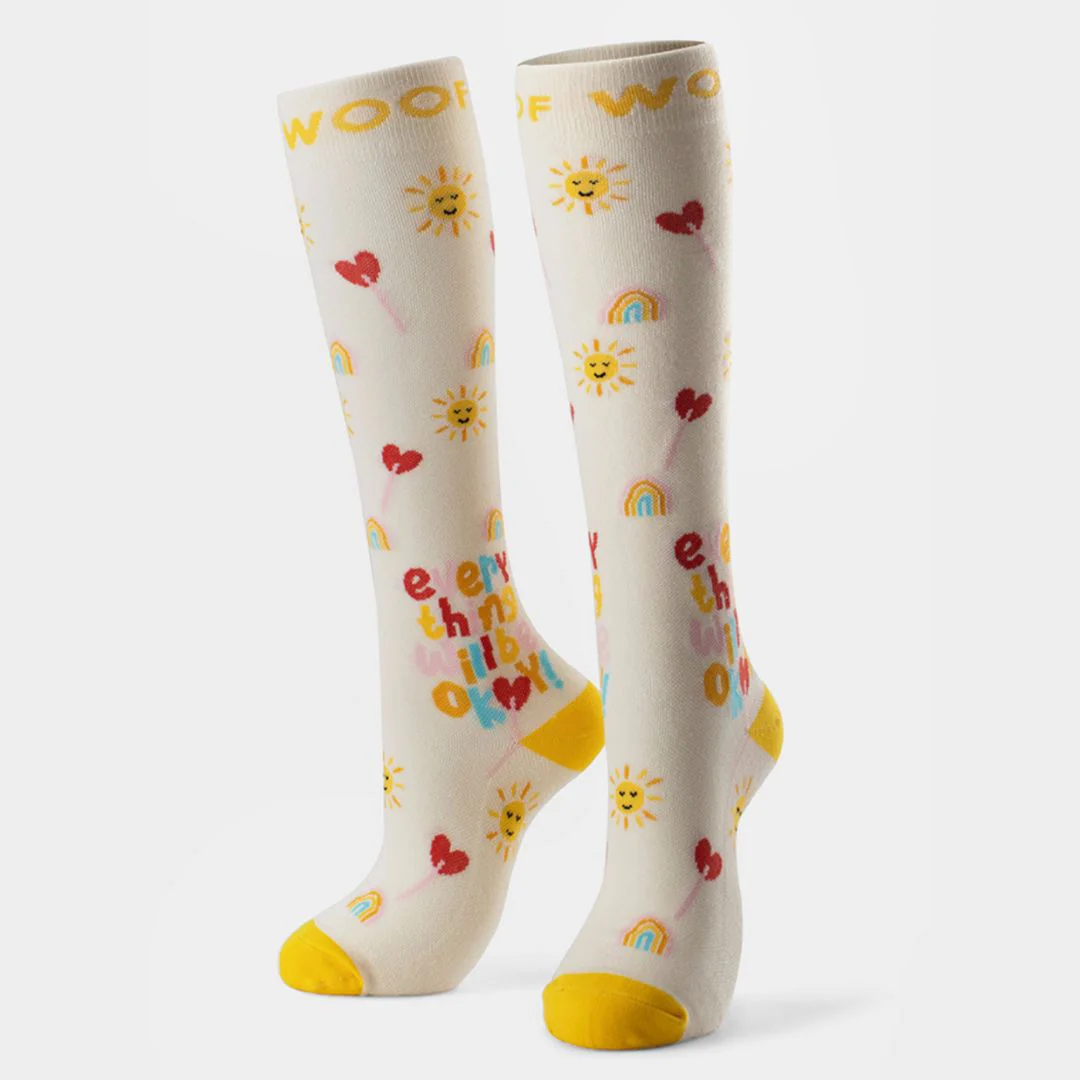 Positive Vibes Bamboo Compression Socks 4 Pack - Image 3