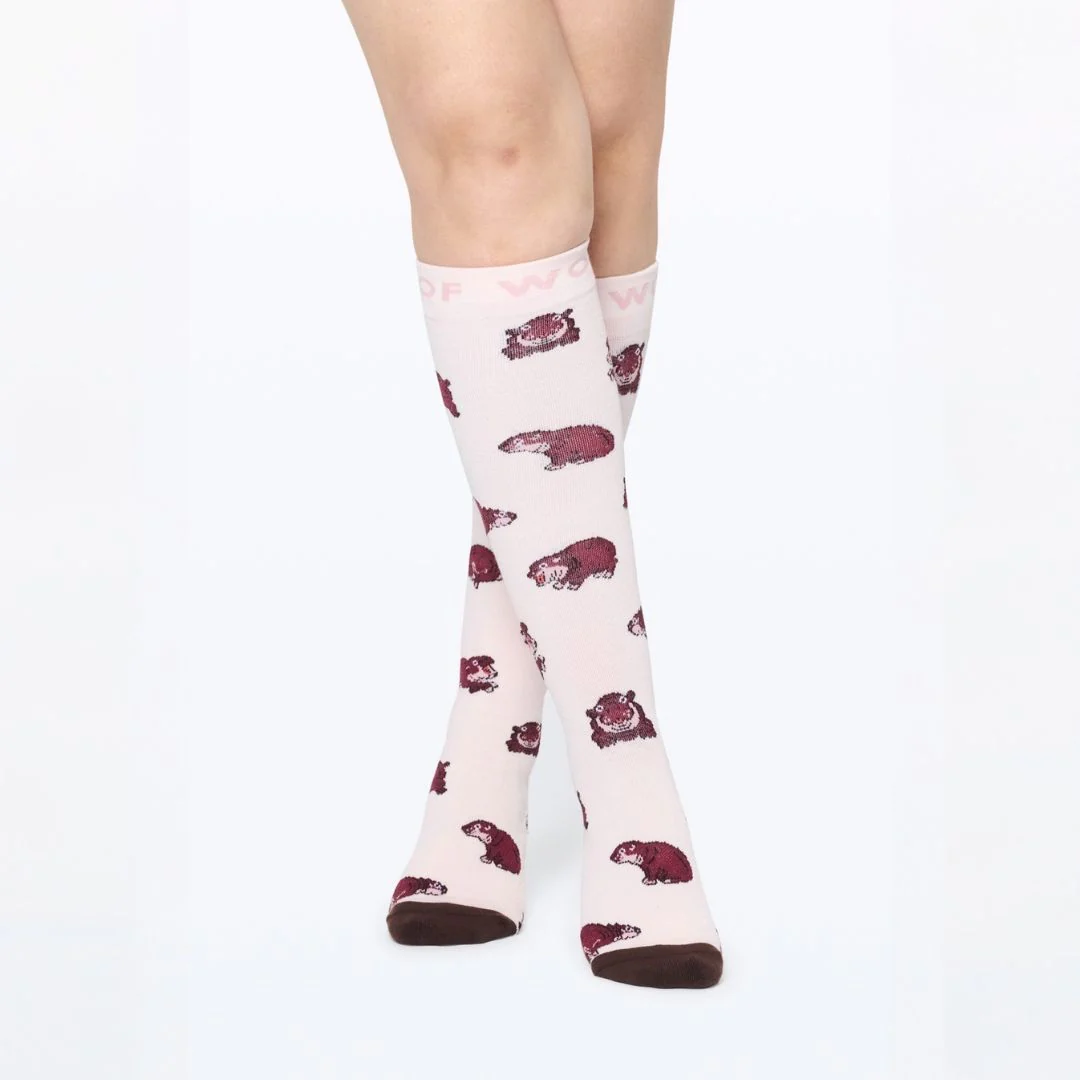 Sassy Hippo Bamboo Compression Socks