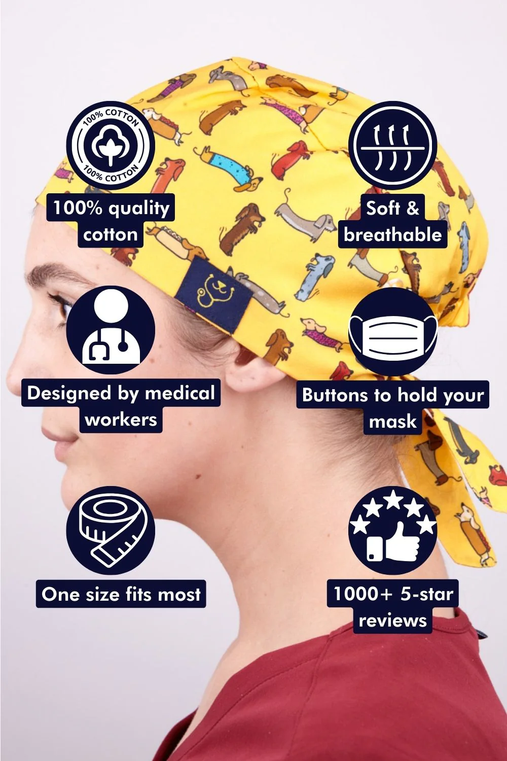 Sausage Dogs Scrub Cap - Image 3