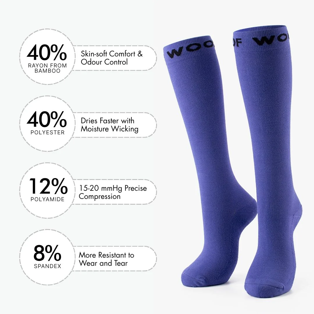Blurple Bamboo Compression Socks - Image 3