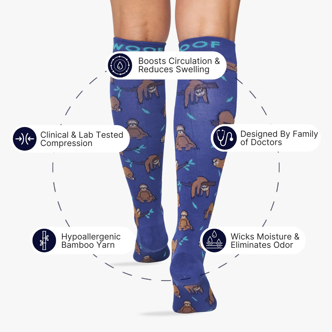 Sloth Bamboo Compression Socks - Image 2