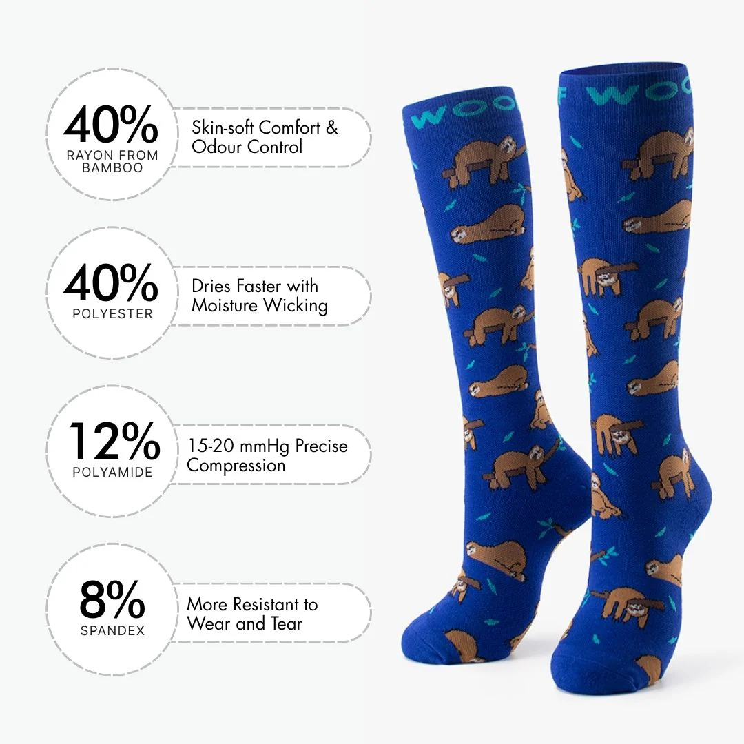 Sloth Bamboo Compression Socks - Image 3