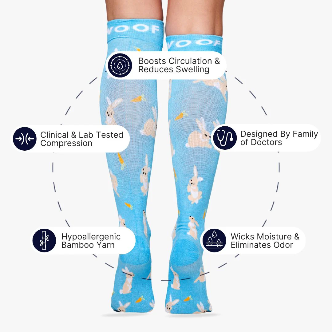 Snuggle Bunnies Bamboo Compression Socks - Image 2