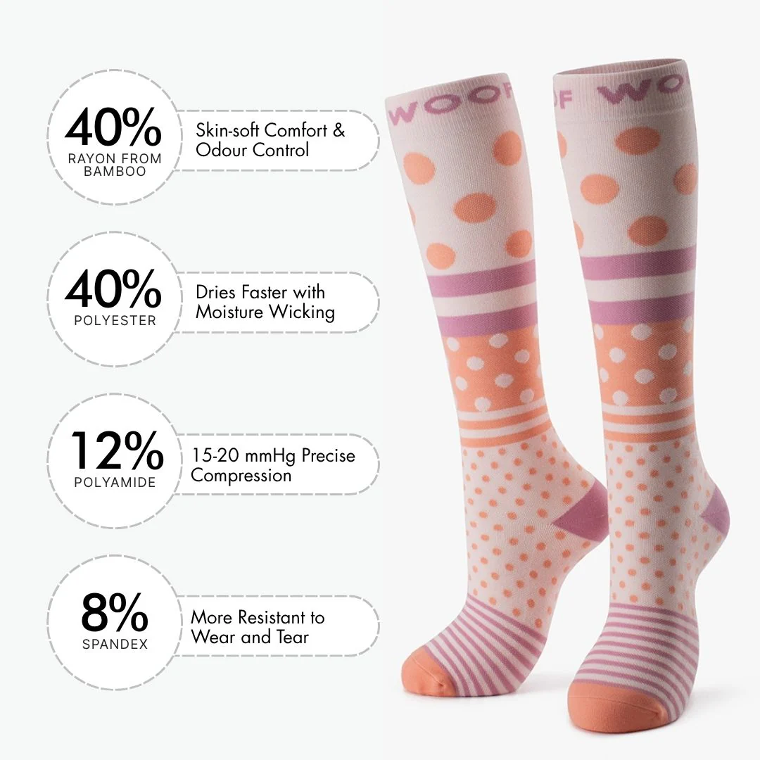 Spotty Spice Bamboo Compression Socks - Image 3