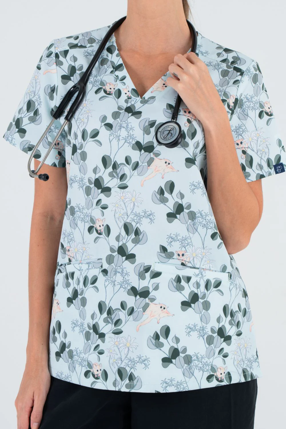 Sugar Gliders Women’s 3-Pocket Scrub Top - Image 4