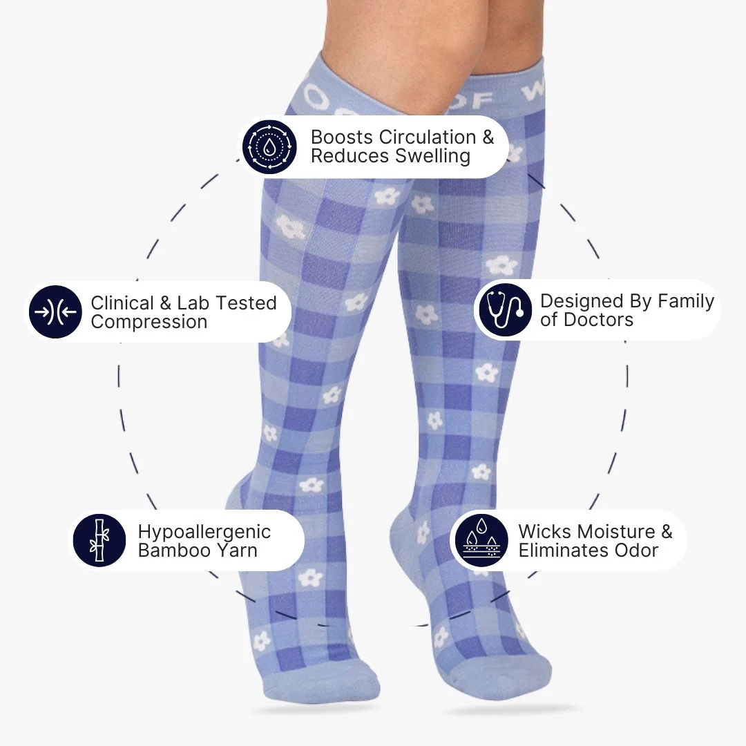 Summer Picnic Bamboo Compression Socks - Image 2
