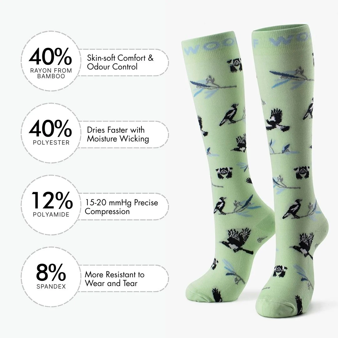 Swooping Season Bamboo Compression Socks - Image 3