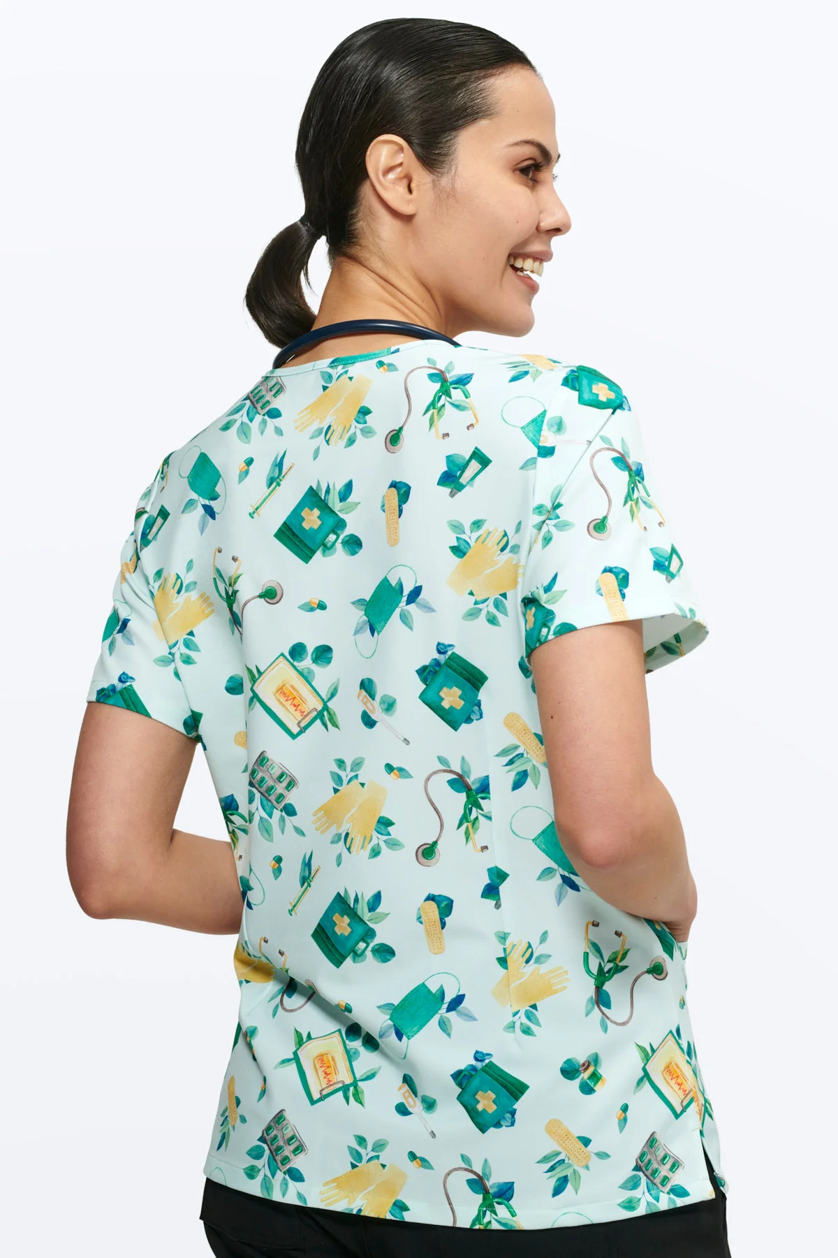 The GP Life Women’s 3-Pocket Scrub Top - Image 4