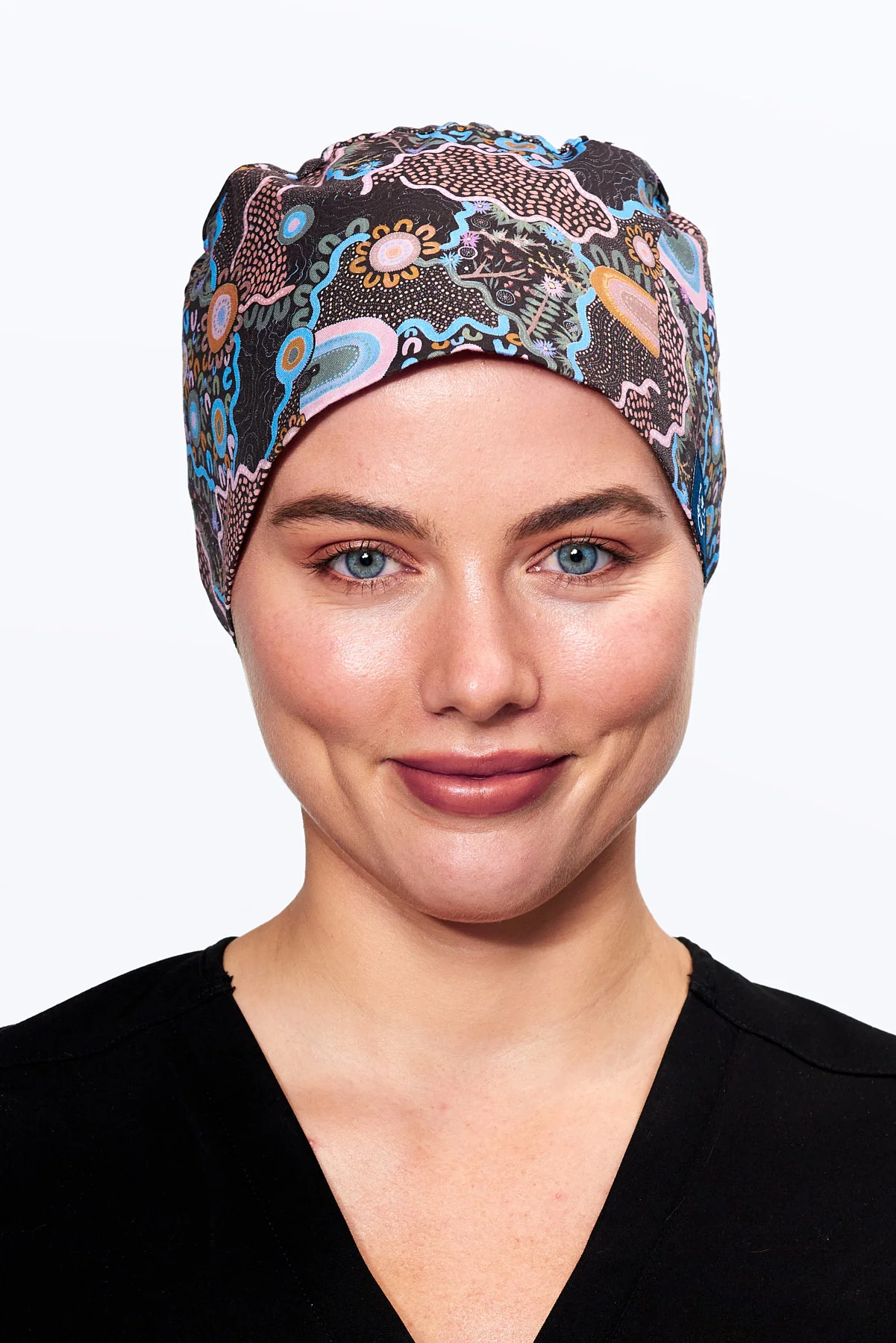 Two Worlds Scrub Cap by Caitlyn Davies Plummer - Image 2