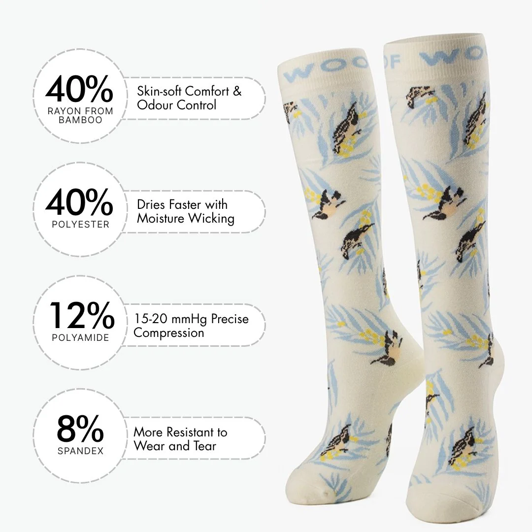 Wattlebirds Bamboo Compression Socks - Image 3