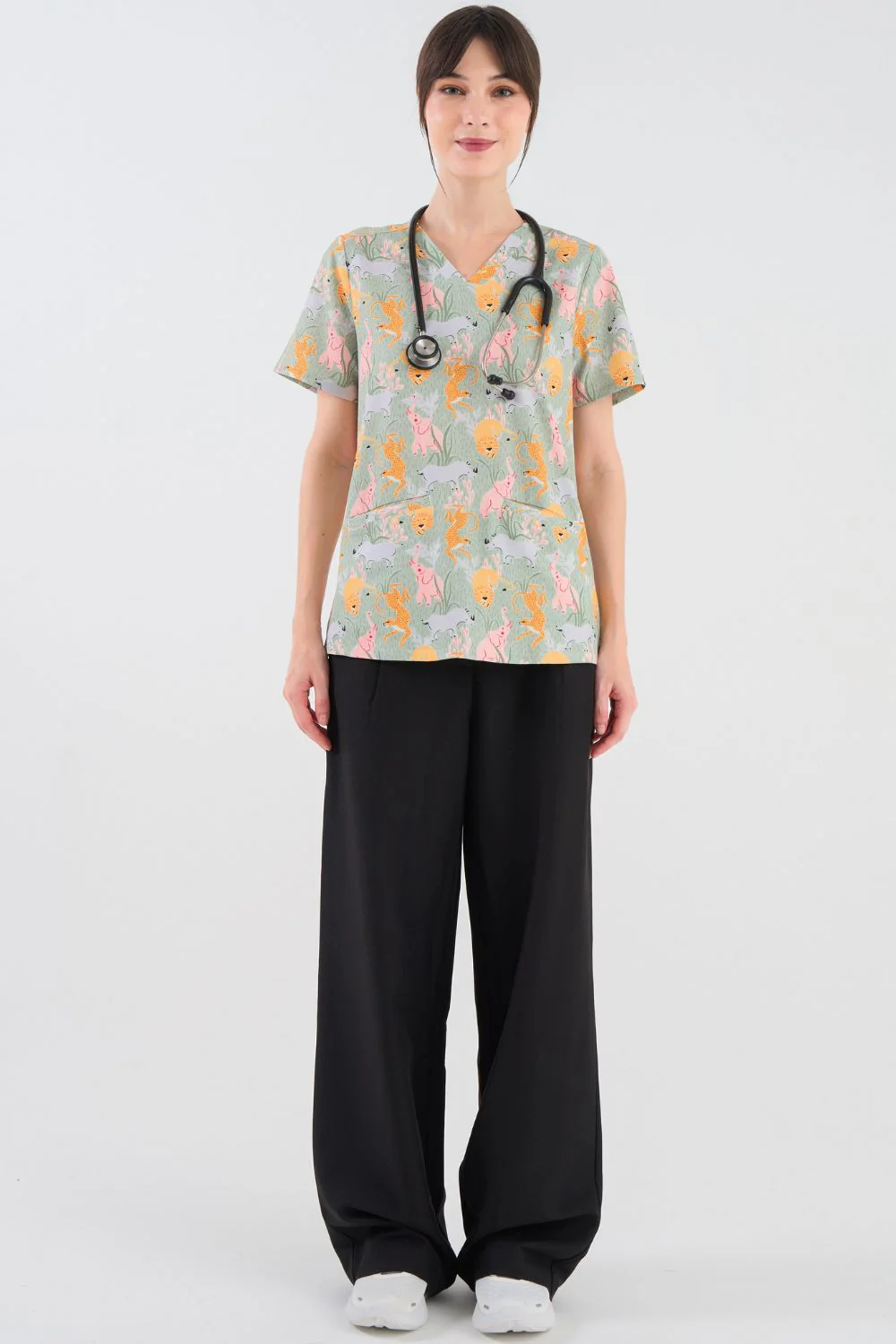 Wild Savanna Women's 3-Pocket Scrub Top - Image 4