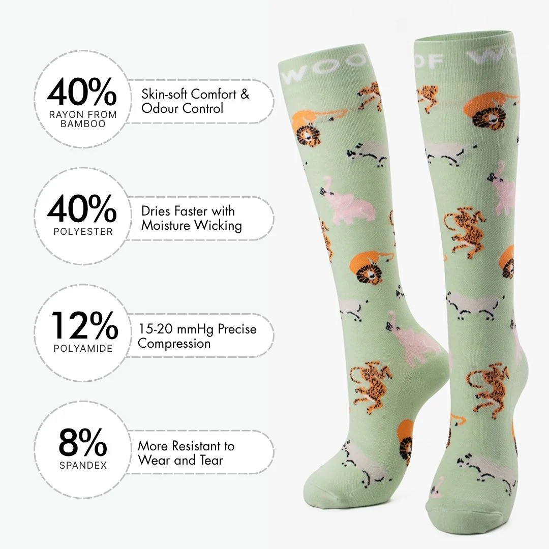Wild Savanna Bamboo Compression Socks - Image 3
