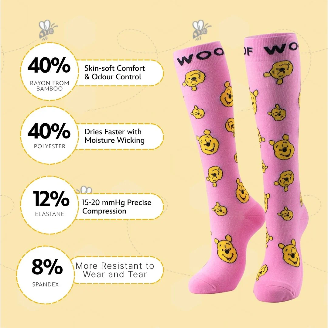 Disney’s Winnie the Pooh Bamboo Compression Socks - Image 2