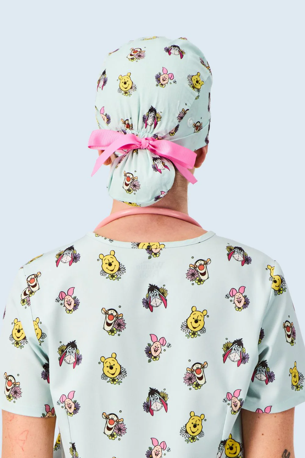 Disney’s Winnie the Pooh and Friends Scrub Cap, Flower Patch - Image 5