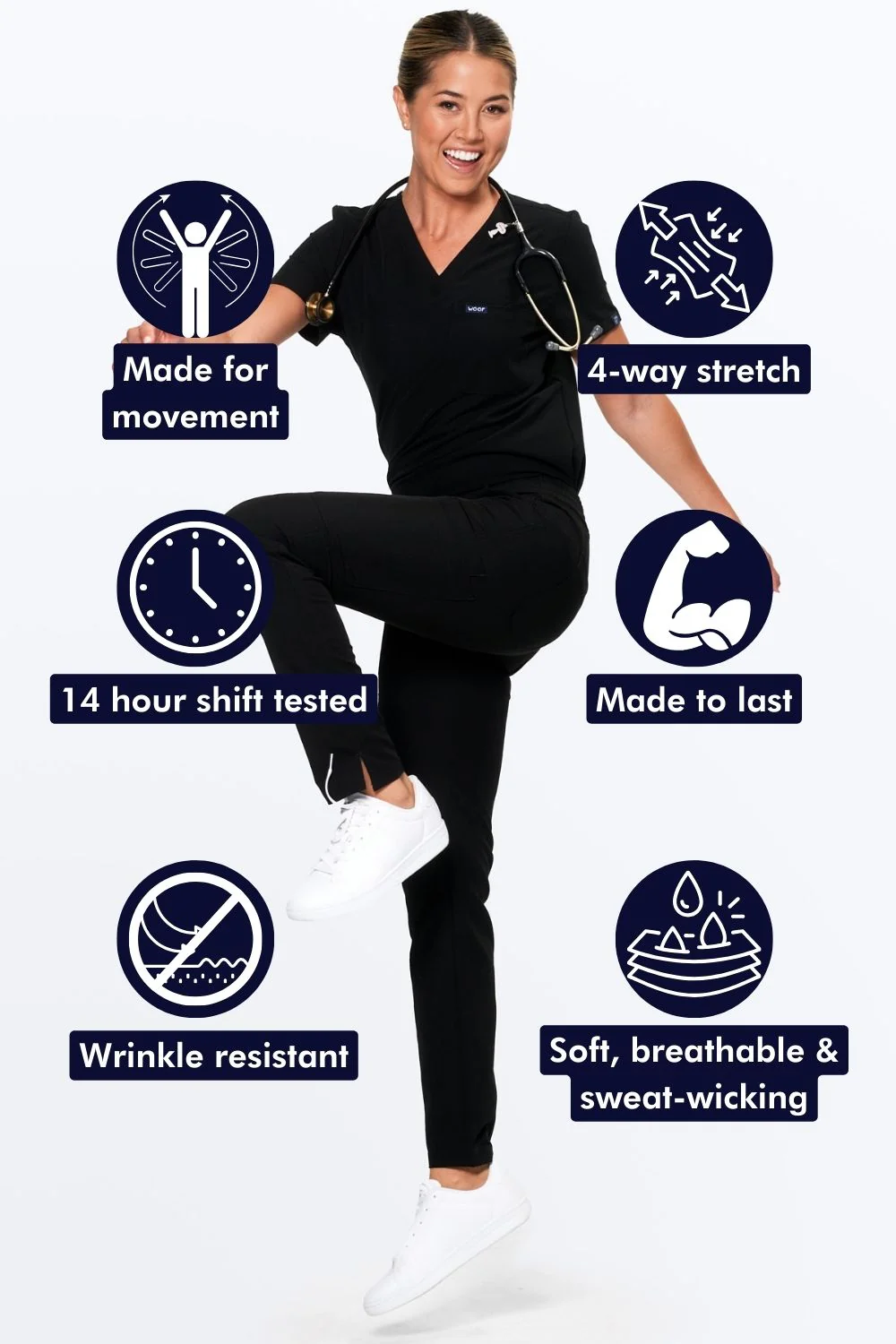 Women's Skinny 11-Pocket Scrub Pants - Image 10
