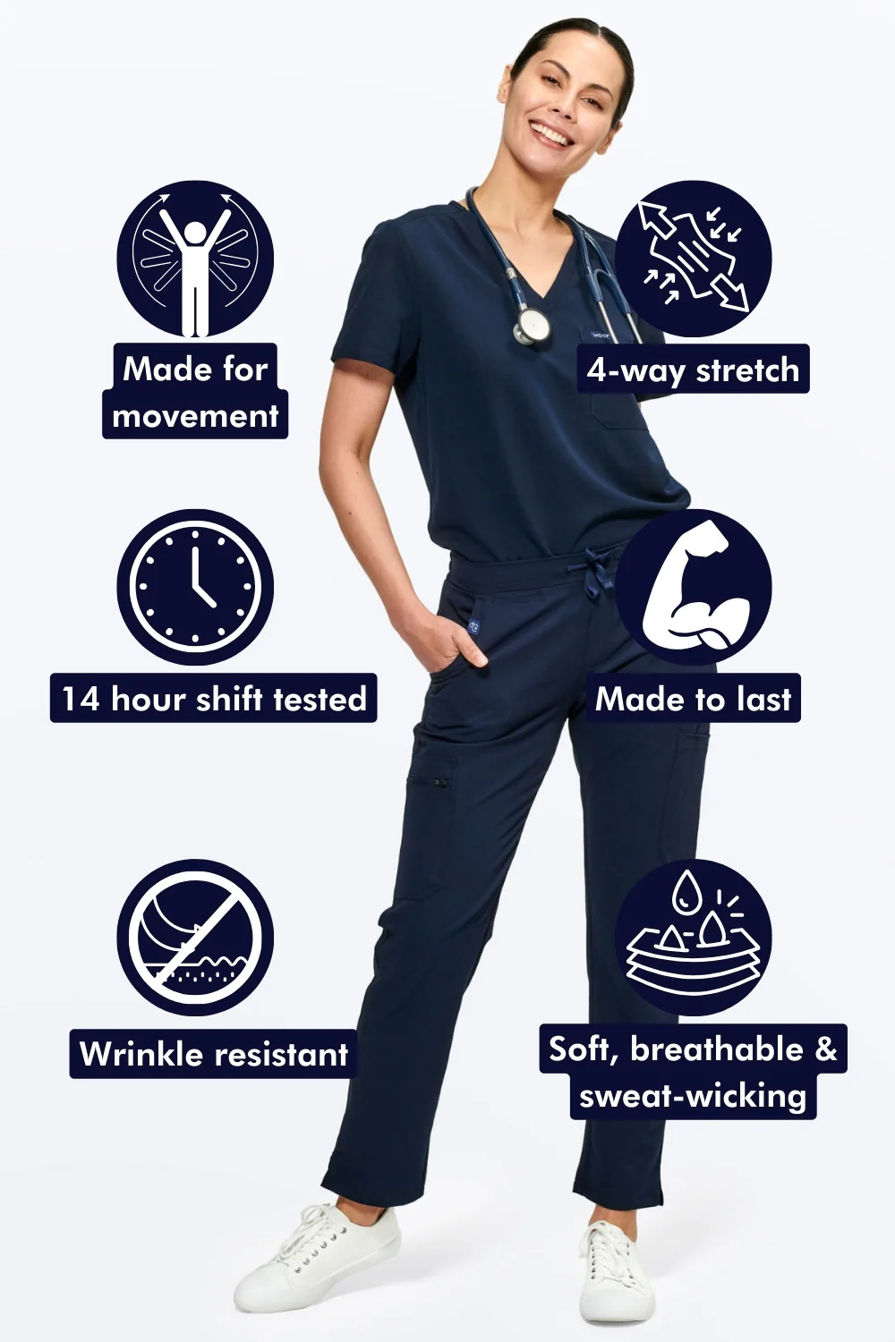 Women's Skinny 11-Pocket Scrub Pants - Image 14
