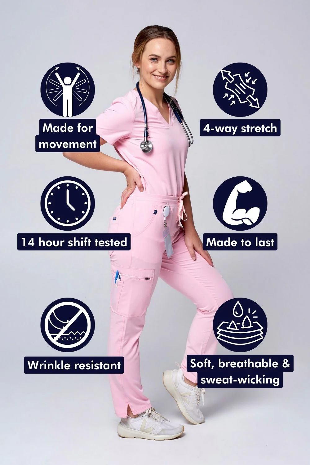 Women's Skinny 11-Pocket Scrub Pants - Image 22