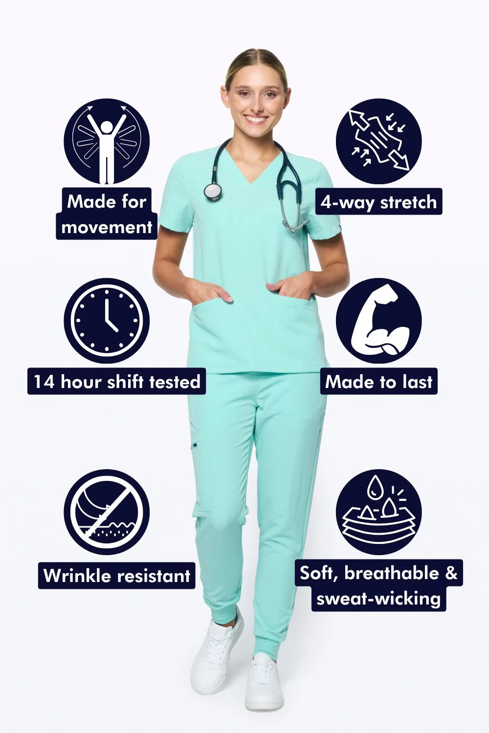 Women's 3-Pocket Scrub Top - Image 104