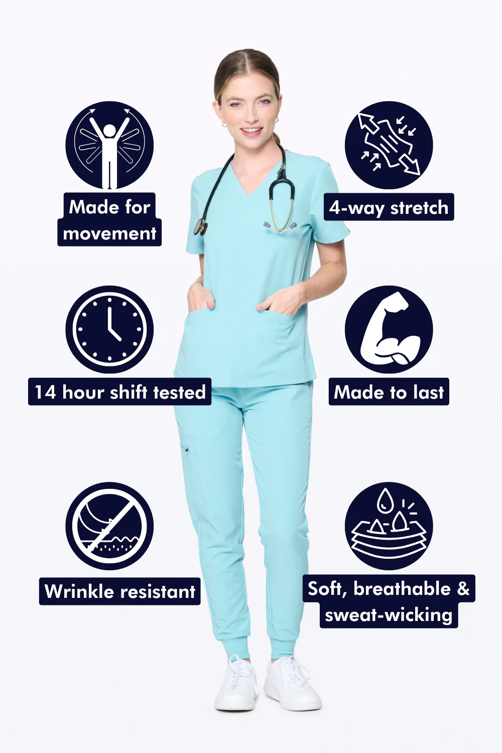 Women's 3-Pocket Scrub Top - Image 116