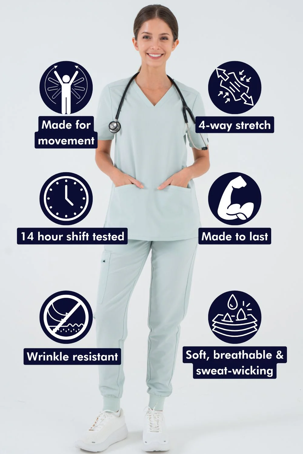 Women's 3-Pocket Scrub Top - Image 135