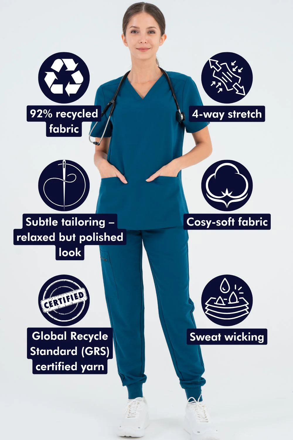 Women's 3-Pocket Scrub Top - Image 138