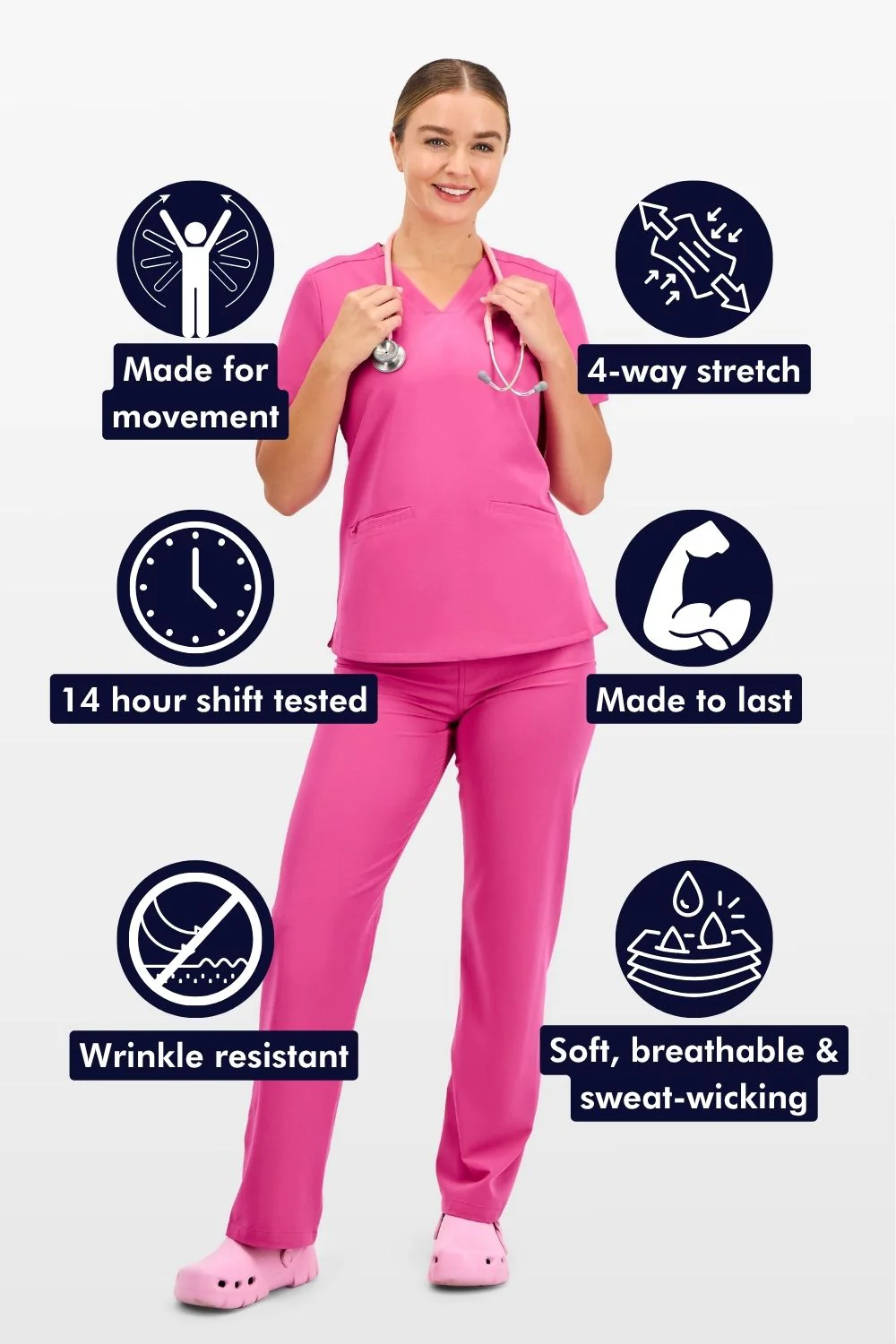 Women's 3-Pocket Scrub Top - Image 146