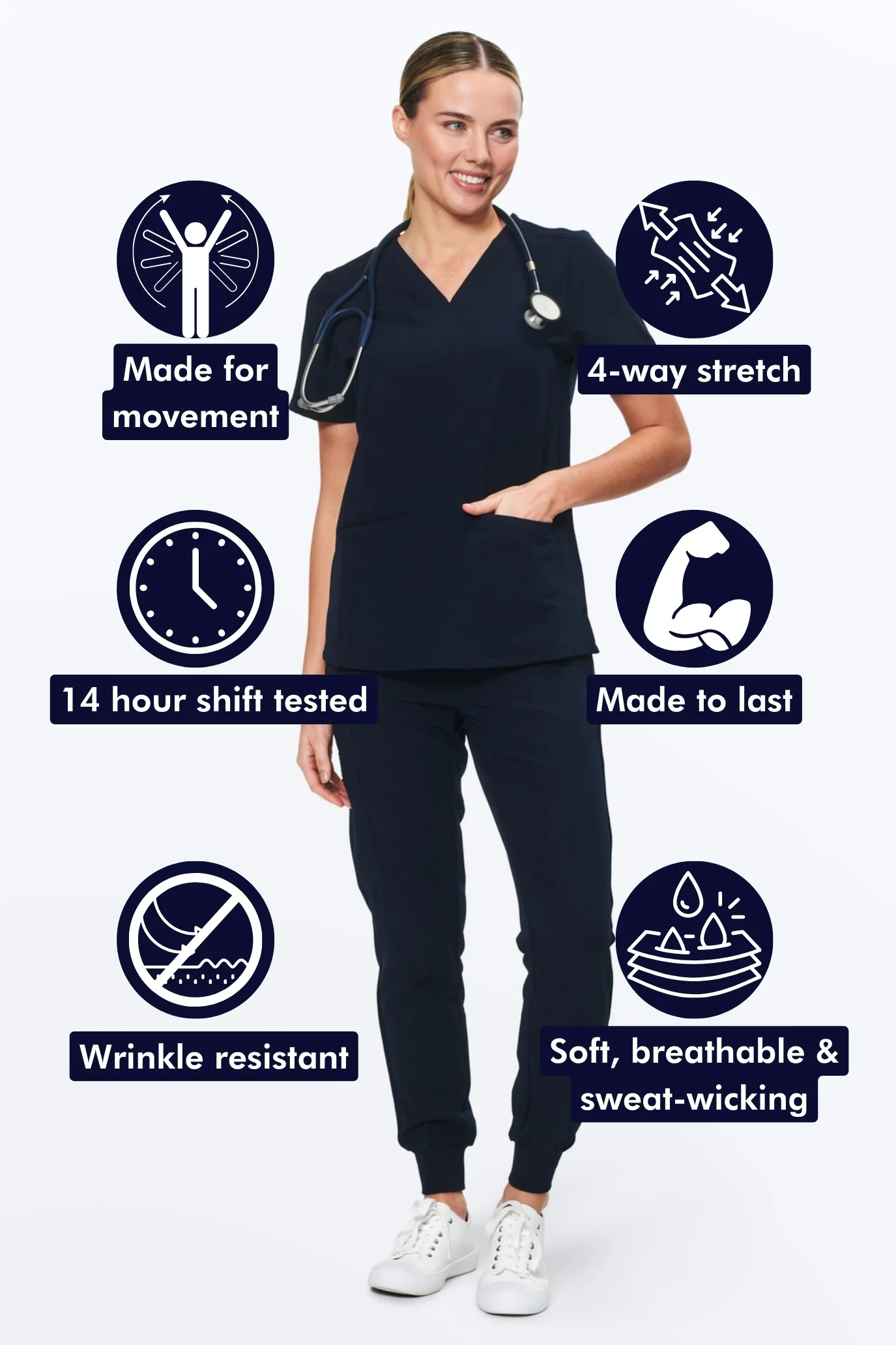 Women's 3-Pocket Scrub Top - Image 18