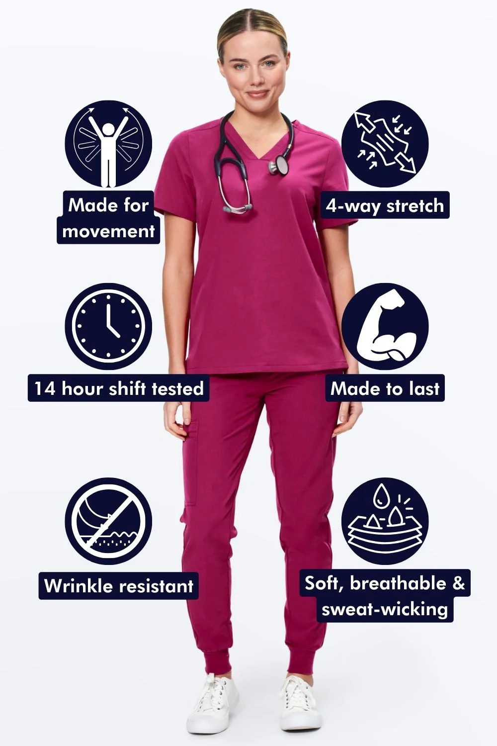 Women's 3-Pocket Scrub Top - Image 22