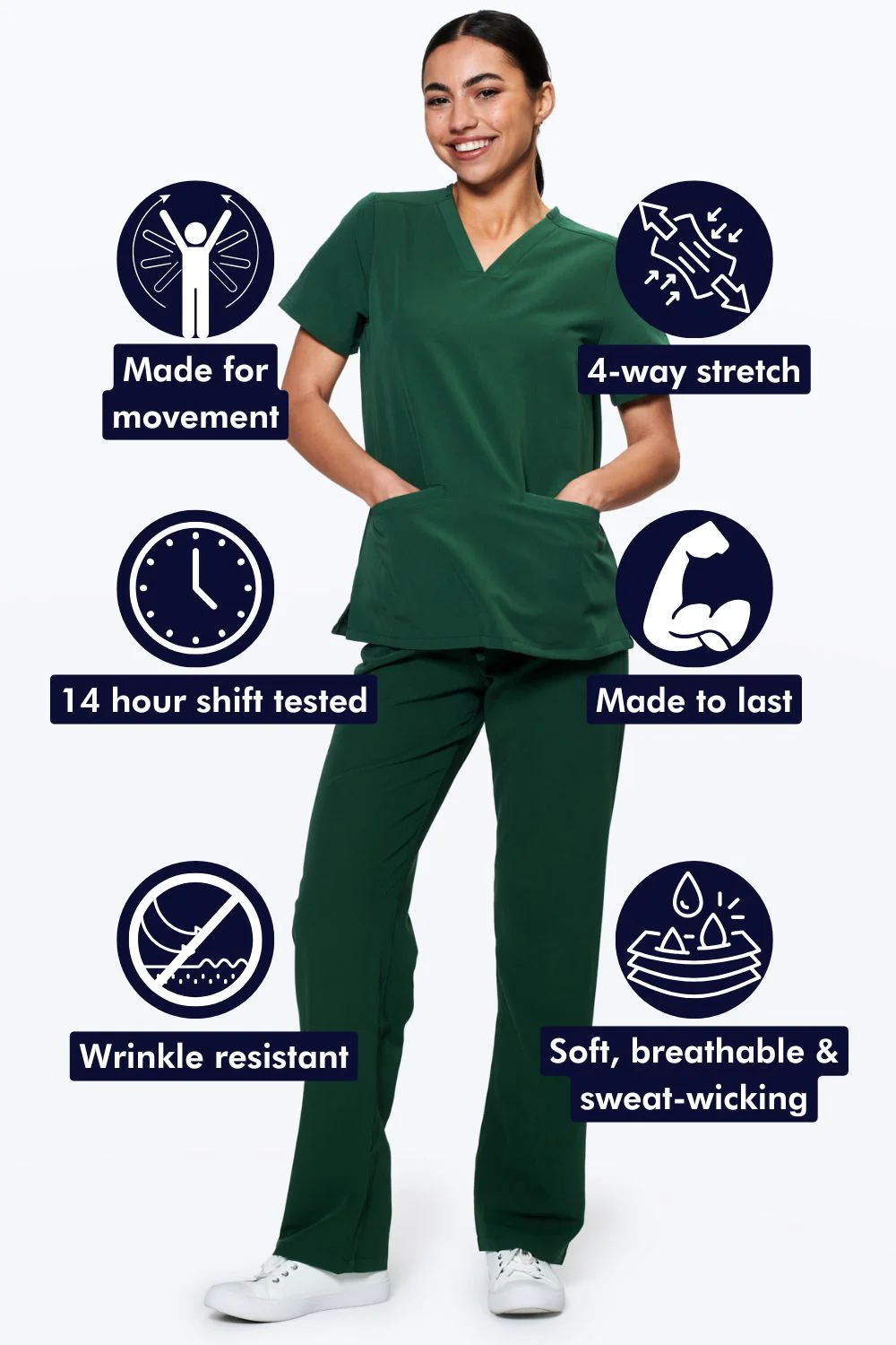 Women's 3-Pocket Scrub Top - Image 34
