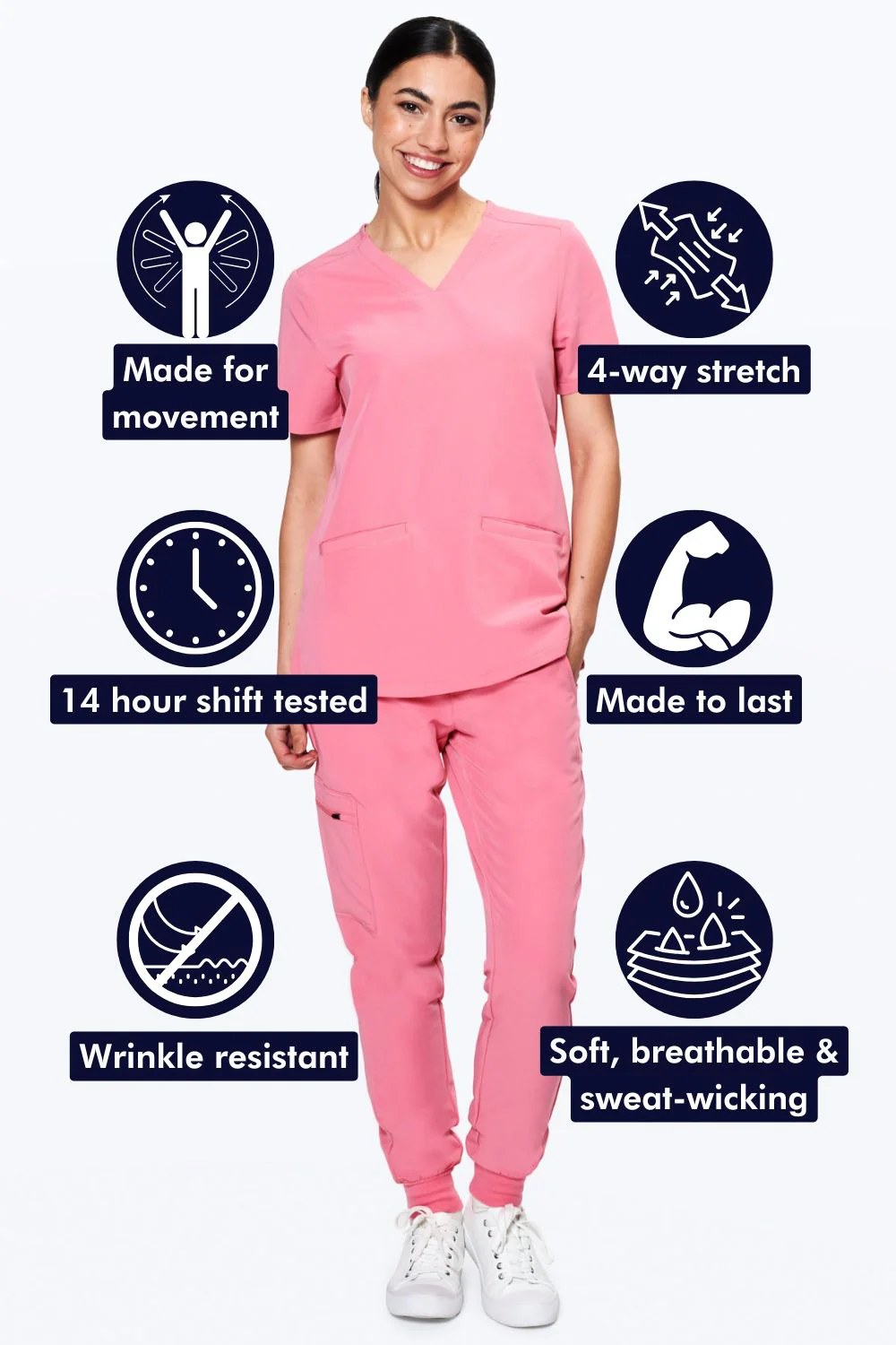 Women's 3-Pocket Scrub Top - Image 38