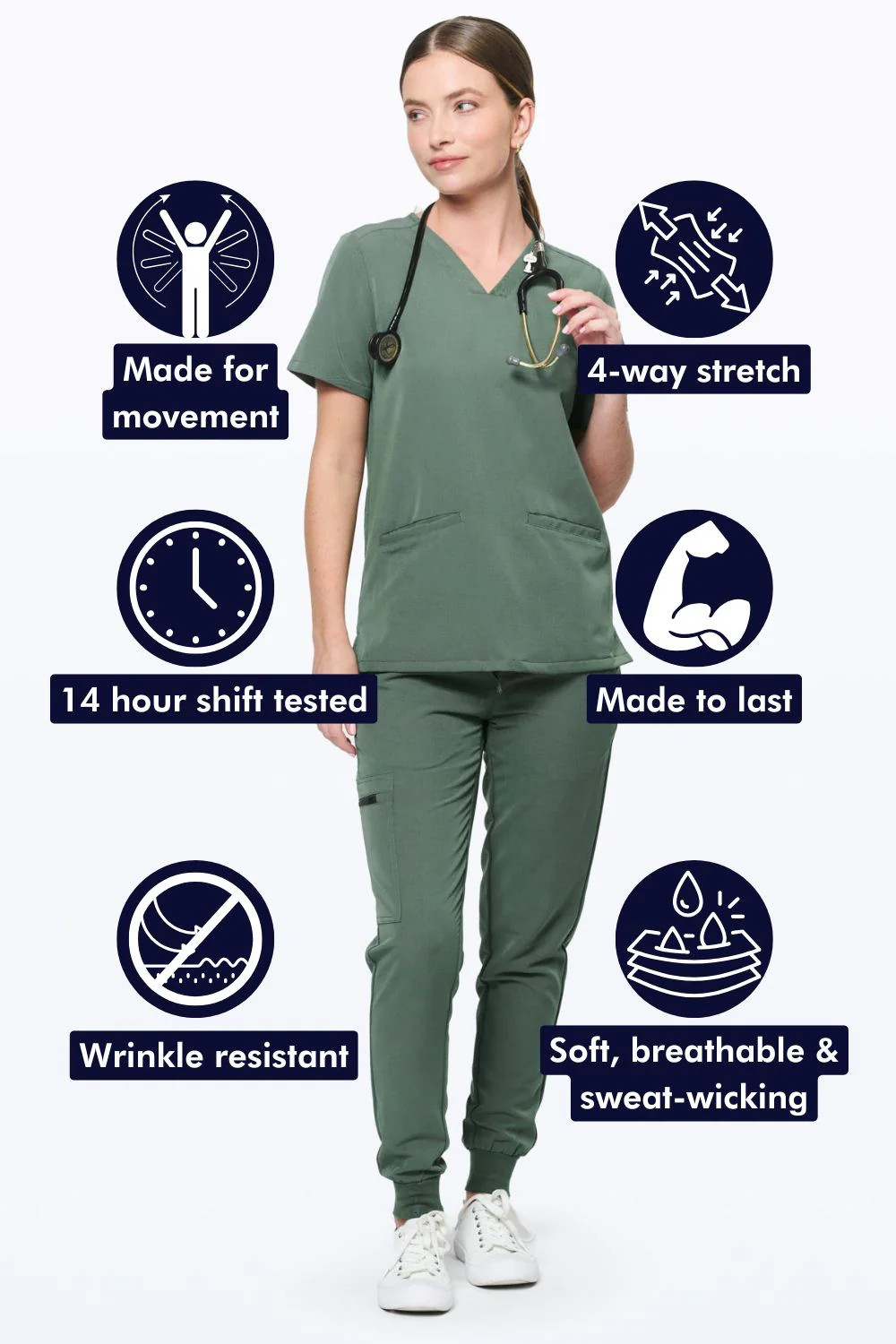 Women's 3-Pocket Scrub Top - Image 43