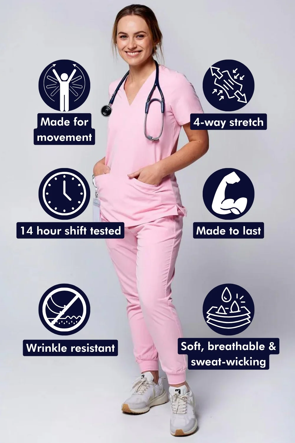 Women's 3-Pocket Scrub Top - Image 52