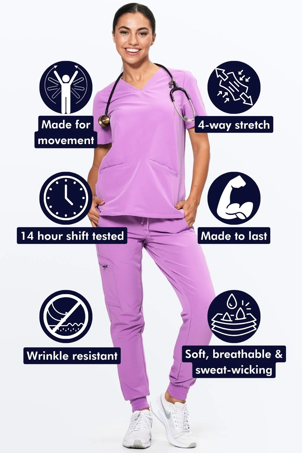 Women's 3-Pocket Scrub Top - Image 68