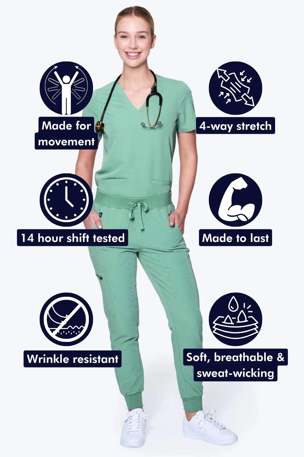 Women's 3-Pocket Scrub Top - Image 76