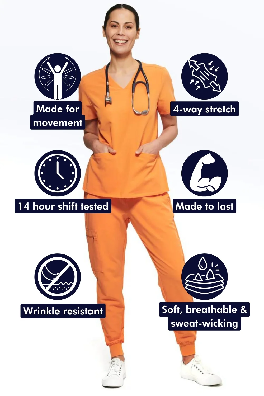 Women's 3-Pocket Scrub Top - Image 80