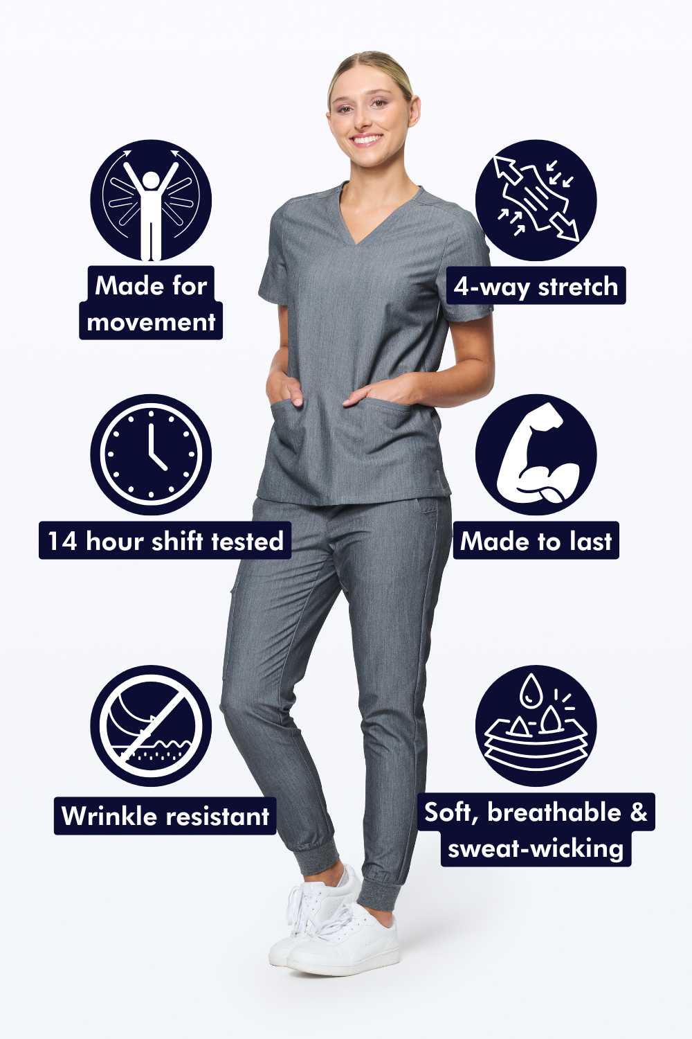 Women's 3-Pocket Scrub Top - Image 96