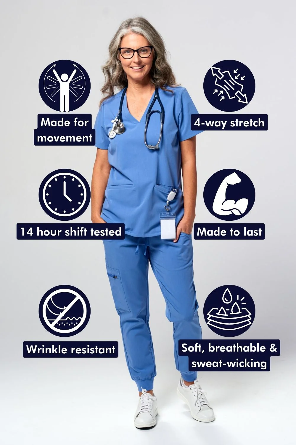 Women's 3-Pocket Scrub Top - Clearance Sale - Image 24
